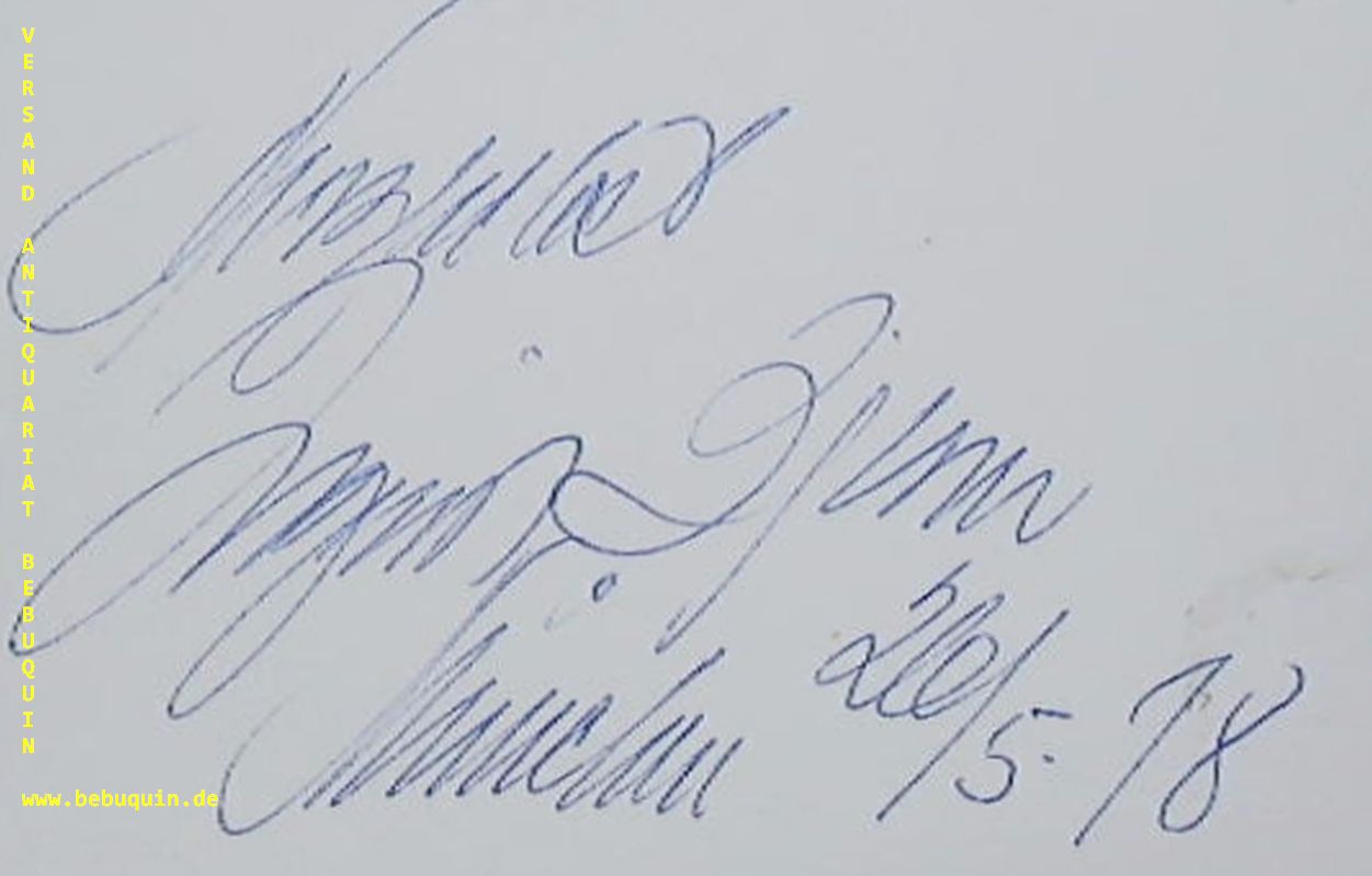 BJONER, Ingrid (Sopran): - eigenhndig signierte Autogrammkarte.