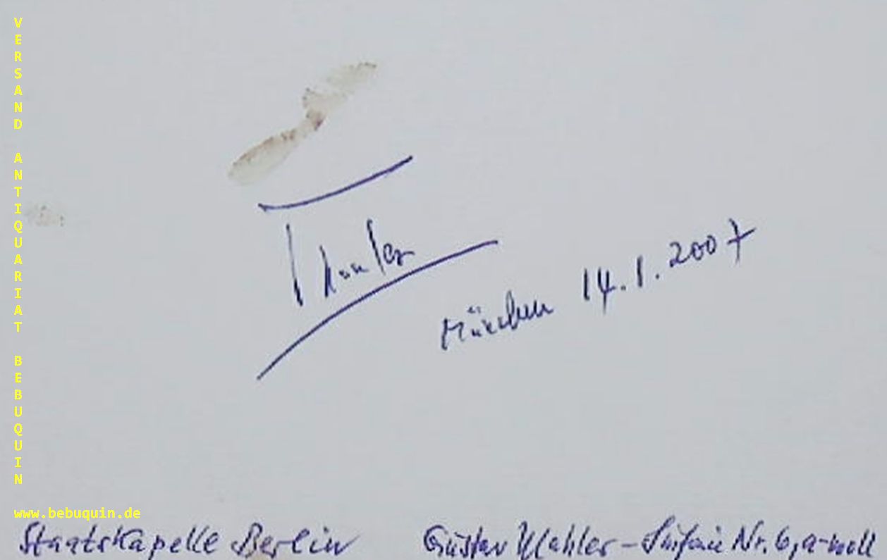 BOULEZ, Pierre (Komponist, Dirigent): - eigenhndig signierte und datierte Autogrammkarte.
