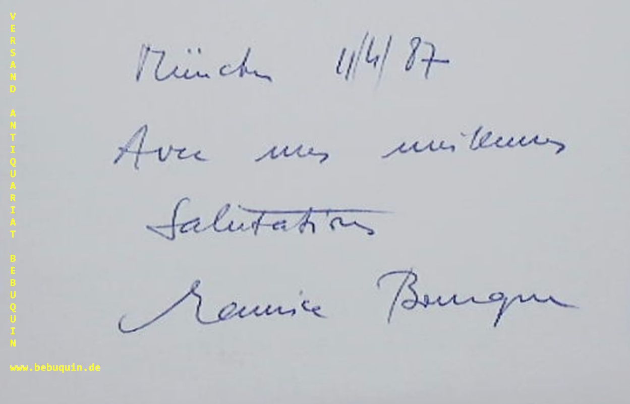 BOURGUE, Maurice (Oboist): - eigenhndig signierte und datierte Autogrammkarte: Avec mes meilleures Salutations.
