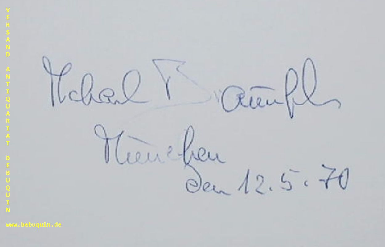 BRAUNFELS, Michael (Komponist, Pianist): - eigenhndig signierte und datierte Autogrammkarte.