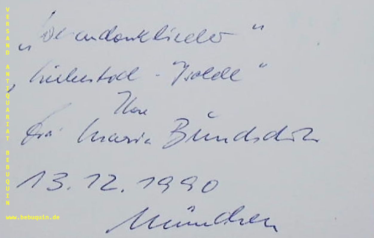 BUNDSCHUH, Eva-Maria (Sopran): - eigenhndig signierte und datierte Autogrammkarte.