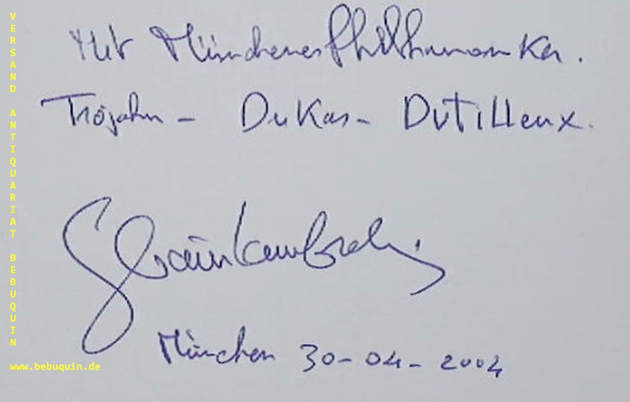 CAMRELING, Sylvain (Dirigent): - eigenhndig signierte und datierte Autogrammkarte.