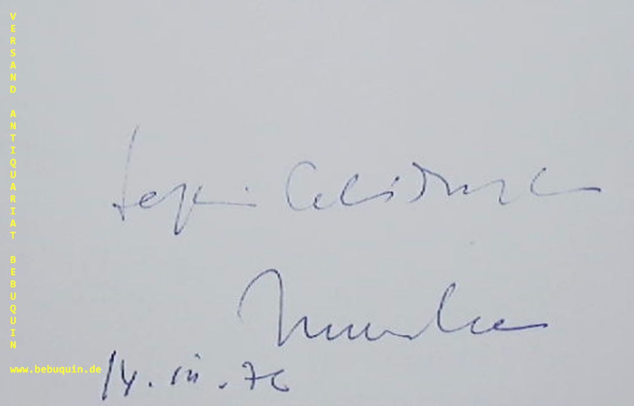 CELIBIDACHE, Sergiu (Dirigent): - eigenhndig signierte und datierte Autogrammkarte.