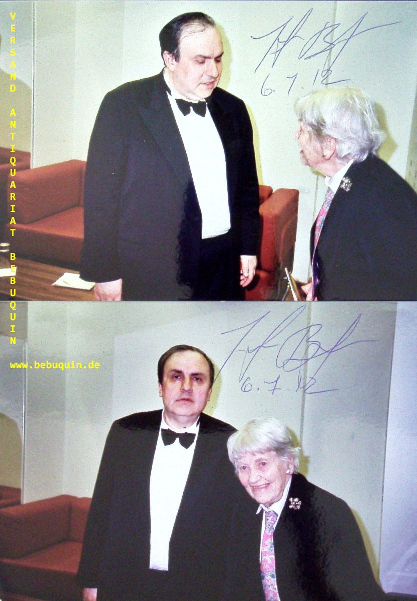 BRONFMAN, Yefim (Pianist): - 2 eigenhndig signierte und datierte farbige private Portraitfotos mit Rosel.